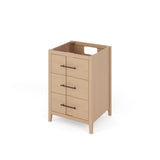 Jeffrey Alexander Katara 24" Natural Oak Single Sink Bathroom Vanity with Grey Marble Top - 8 in. Widespread Faucet Top product image 2