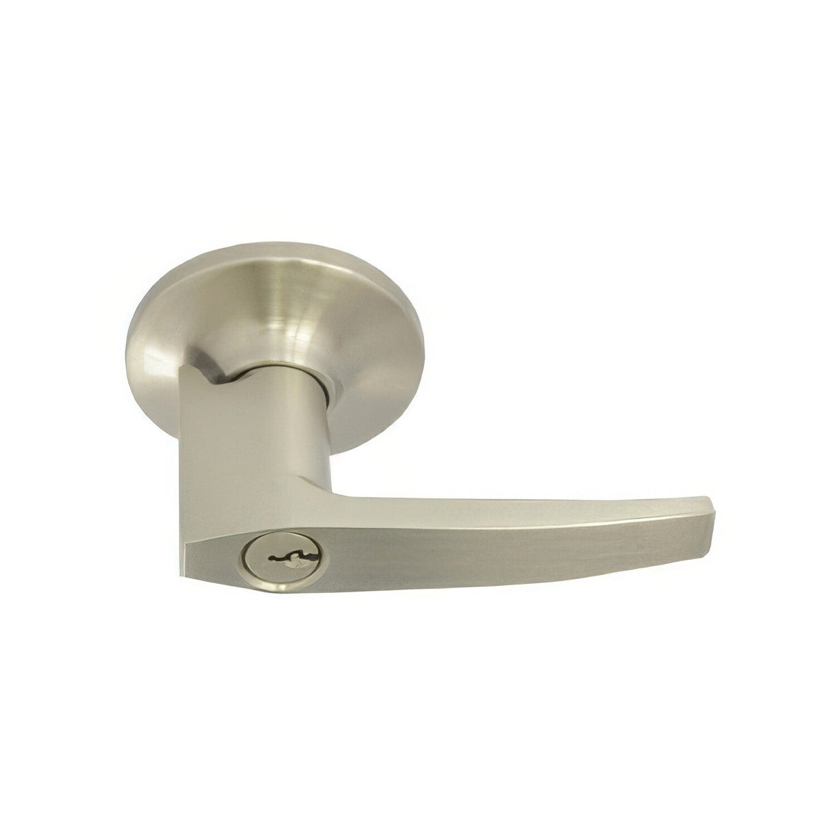 Better Home Products UL25526DC satin nickel keyed entry door lever