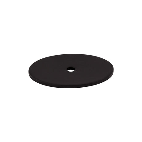 Top Knobs TK62BLK Oval Knob Backplate Flat Black