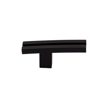 Top Knobs TK82BLK Inset Rail 2 5/8" Length Geometric Knob Flat Black