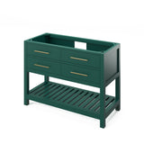 Jeffrey Alexander Wavecrest 48" Green Single Sink Bathroom Vanity with White Carrara Marble Top - 8 in. Widespread Faucet Top product image 3