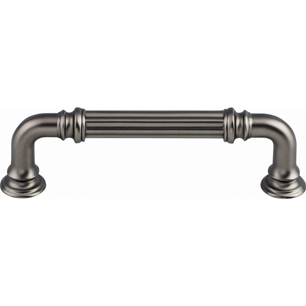 Top Knobs TK322AG Reeded 3 3/4" Center to Center Bar Pull Ash Gray