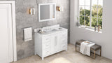 Jeffrey Alexander Cade 48" White Single Sink Bathroom Vanity with Calacatta Vienna Quartz Top - 8 in. Widespread Faucet Top product image 7