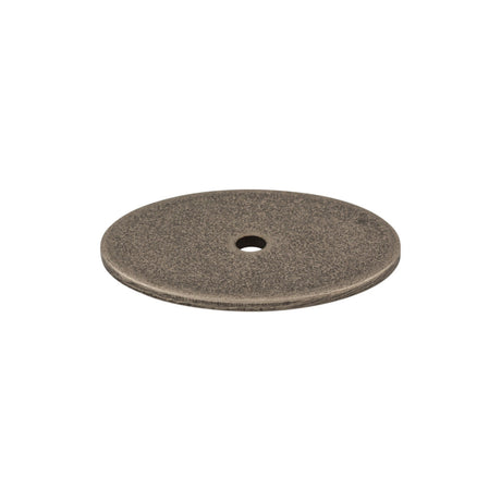 Top Knobs TK62PTA Oval Knob Backplate Pewter Antique