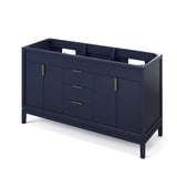 Jeffrey Alexander Theodora 60" Hale Blue Double Sink Bathroom Vanity with Black Granite Top - 8 in. Widespread Faucet Top product image 2