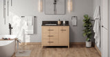 Jeffrey Alexander Katara 42" Natural Oak Single Sink Bathroom Vanity with Blue Limestone Top - 8 in. Widespread Faucet Top product image 6