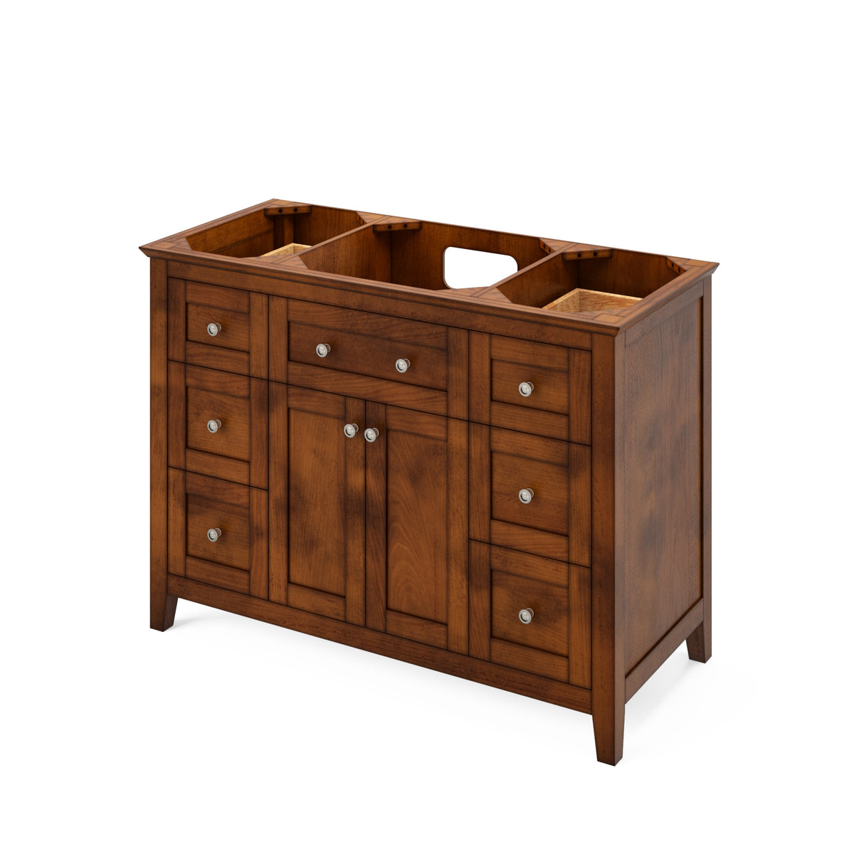 Jeffrey Alexander Chatham 48" Chocolate Single Sink Bathroom Vanity with Calacatta Vienna Quartz Top - 8 in. Widespread Faucet Top product image 3