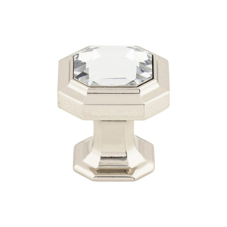 Top Knobs TK390PN Crystal Emerald 1 1/8" Length Square Knob Polished Nickel