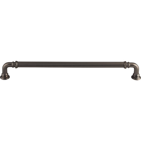 Top Knobs TK325AG Reeded 9" Center to Center Bar Pull Ash Gray