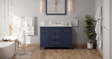 Jeffrey Alexander Katara 48" Hale Blue Single Sink Bathroom Vanity with White Carrara Marble Top - 8 in. Widespread Faucet Top product image 7