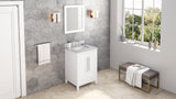 Jeffrey Alexander Cade 24" White Single Sink Bathroom Vanity with White Carrara Marble Top - 8 in. Widespread Faucet Top product image 7