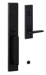 Sure-Loc VL507-BS FBL flat black single cylinder handleset with trim