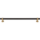 Top Knobs M2764 Bit 12" Center to Center Bar Pull Flat Black and Honey Bronze