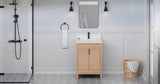 Jeffrey Alexander Theodora 24" Natural Oak Single Sink Bathroom Vanity with White Quartz Top - 8 in. Widespread Faucet Top - VKITTHE24NOWQR1 product image 6