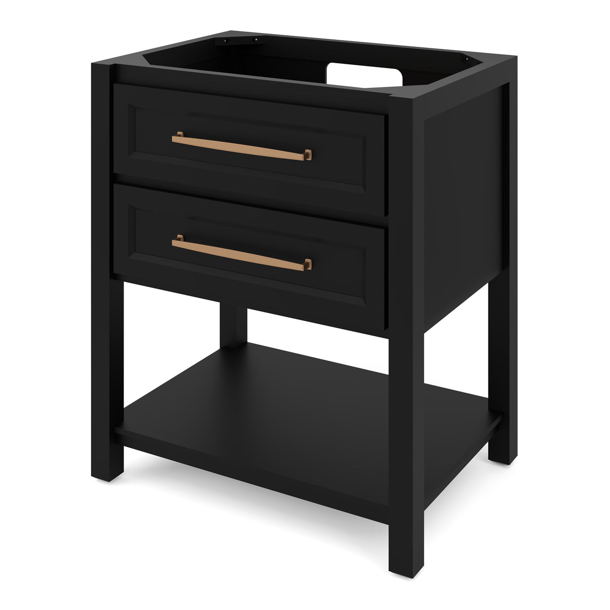 Jeffrey Alexander Kipling 31" Black Single Sink Bathroom Vanity with Grey Marble Top - Single-Hole Faucet Top product image 2