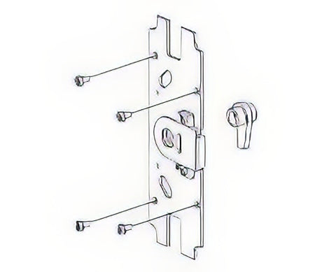 Von Duprin 0501064 satin brass night latch backplate conversion kit