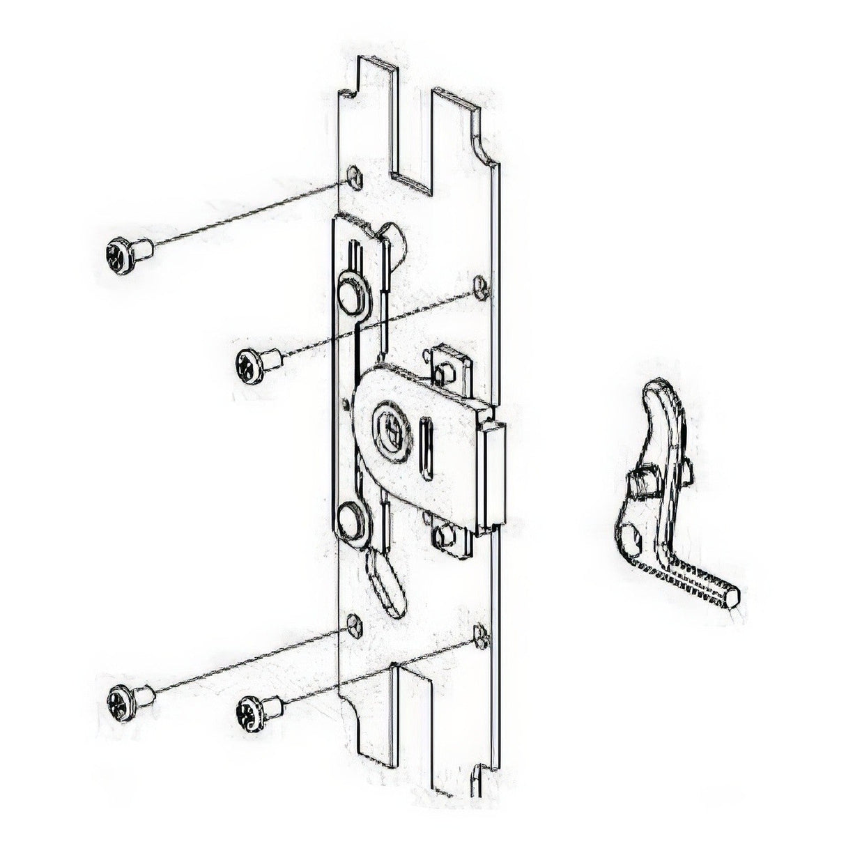 Von Duprin 0501074 satin brass thumbpiece backplate conversion kit