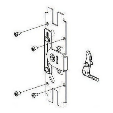 Von Duprin 05010726D satin chrome thumbpiece backplate conversion kit
