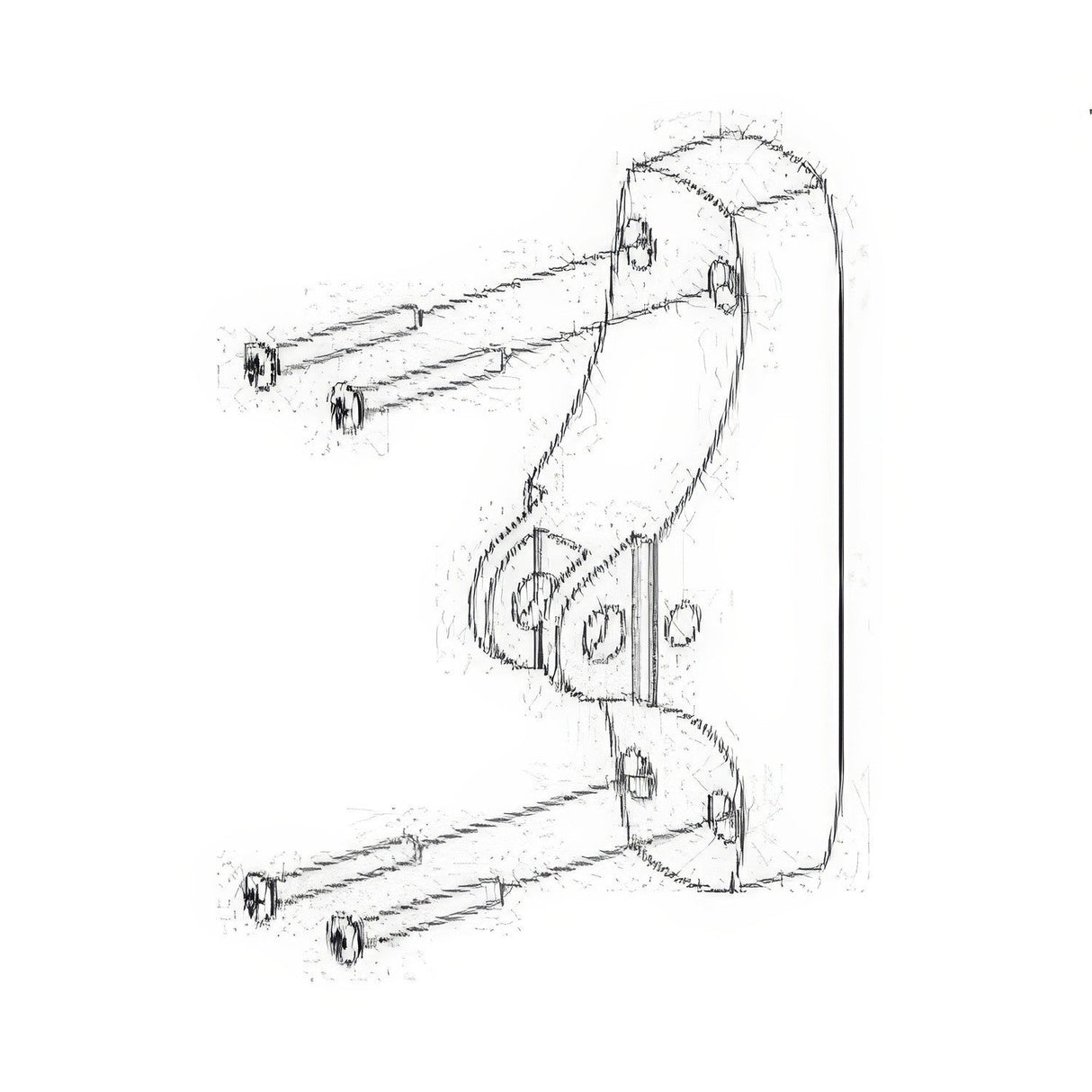 Von Duprin 0504353 050435 End Case Kit for 88 Series Rim / Mortise / Vertical Rod Exit Device Polished Brass