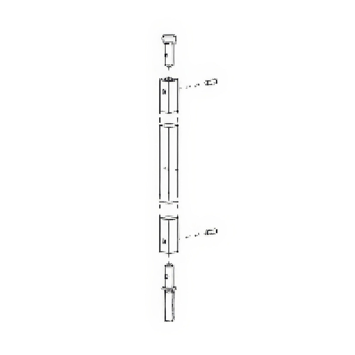 Von Duprin 0505144 050514 Bottom Rod Kit for 3327AEO / 9827EO / 9927EO Exit Device Satin Brass