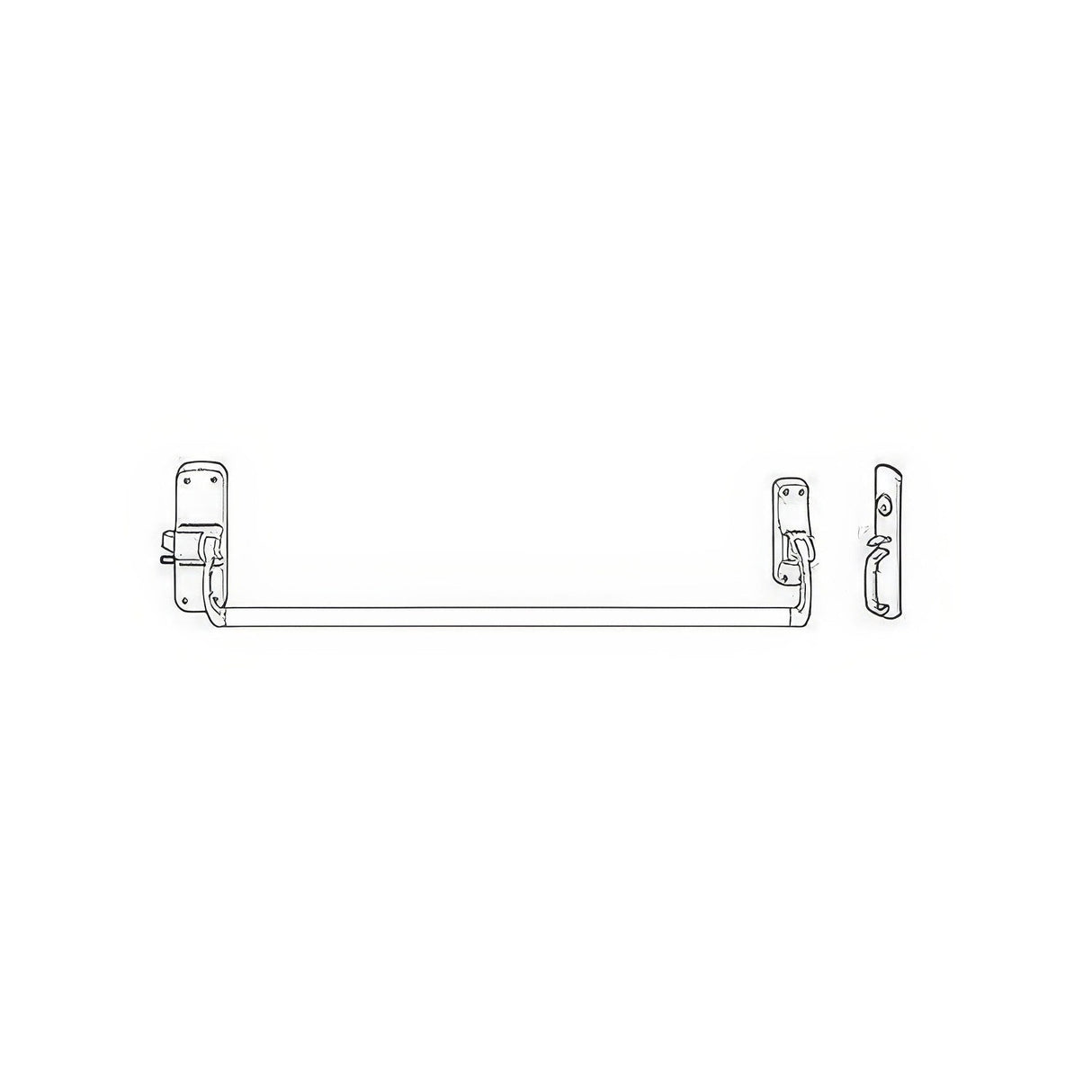 Von Duprin 88TP43 88TP Rim Exit Device with Thumbpiece Trim Satin Brass