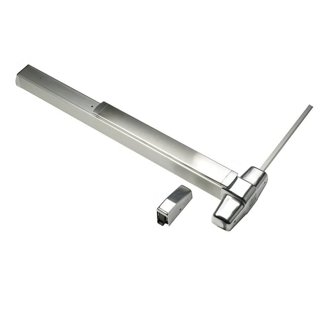 Von Duprin 9827EOF26D3LBR 3ft. Fire Rated Surface Mounted Vertical Rod Exit Device Less Bottom Rod Satin Chrome