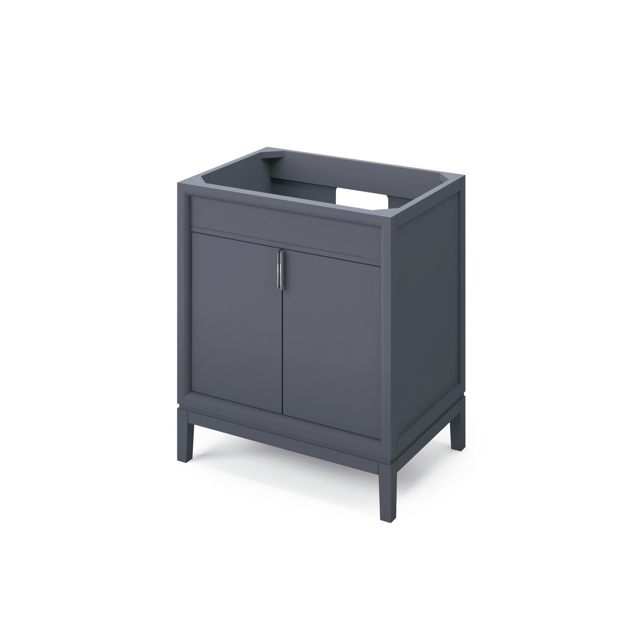 Jeffrey Alexander Theodora 30" Blue Steel Single Sink Bathroom Vanity with White Quartz Top - 8 in. Widespread Faucet Top - VKITTHE30BSWQR product image 2