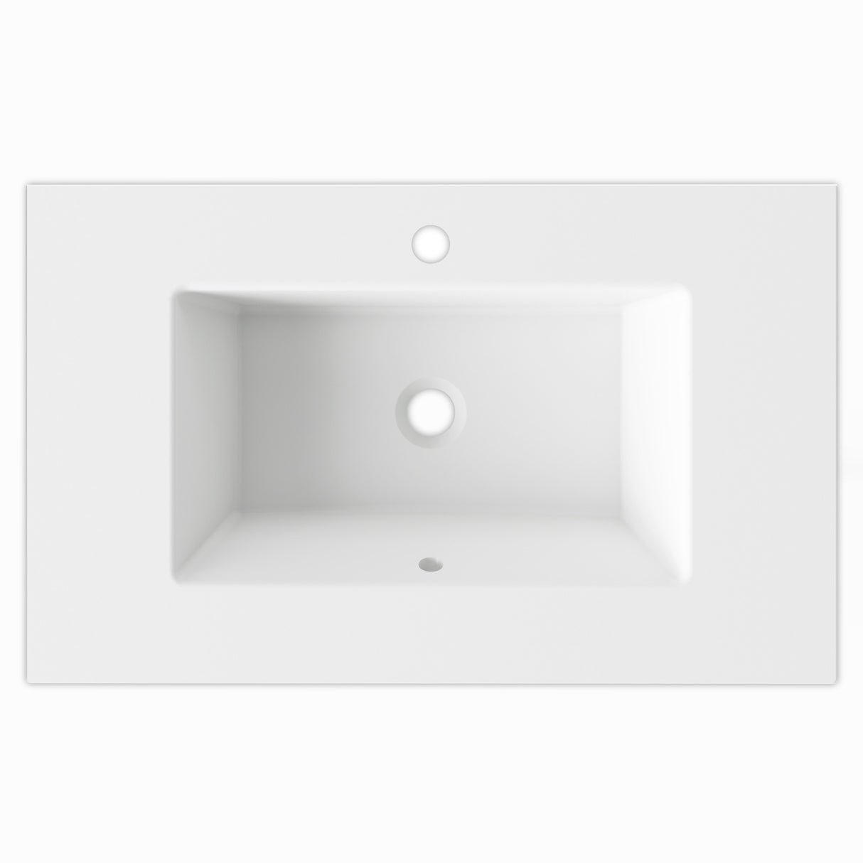 Jeffrey Alexander Tempest 30" Natural Oak Single Sink Bathroom Vanity with White Resin Top - Single-Hole Faucet Top - VKTEM30NOWDNORE product image 5