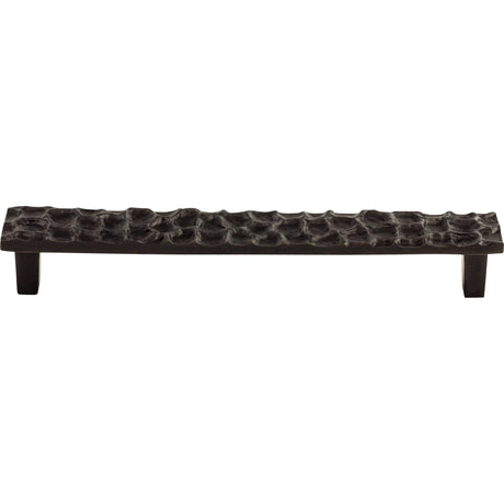 Top Knobs TK307CB Cobblestone 7 9/16" Center to Center Bar Pull Coal Black