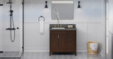 Jeffrey Alexander Theodora 36" Dark Walnut Single Sink Bathroom Vanity with Grey Quartz Top - 8 in. Widespread Faucet Top product image 6