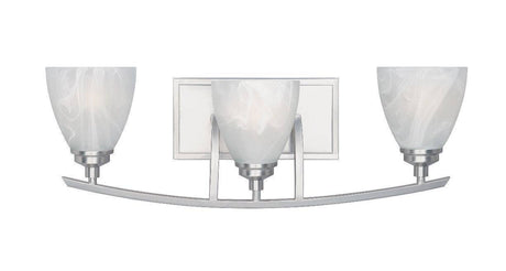 Designers Fountain Tackwood vanity light in satin stainless, additional view