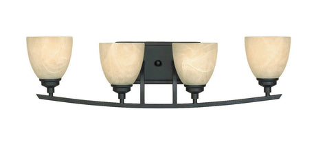 Designers Fountain Tackwood vanity light in polished brass, additional view