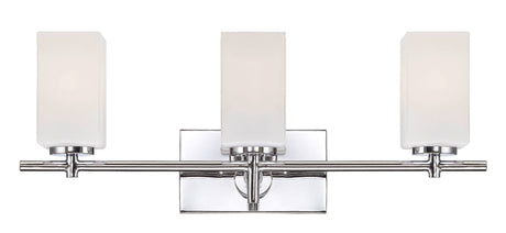 Designers Fountain vanity light in satin stainless, additional view