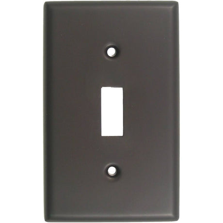 Rusticware Builders Hardware switch plate in polished brass, additional view