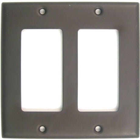 Rusticware Builders Hardware switch plate in polished brass, additional view