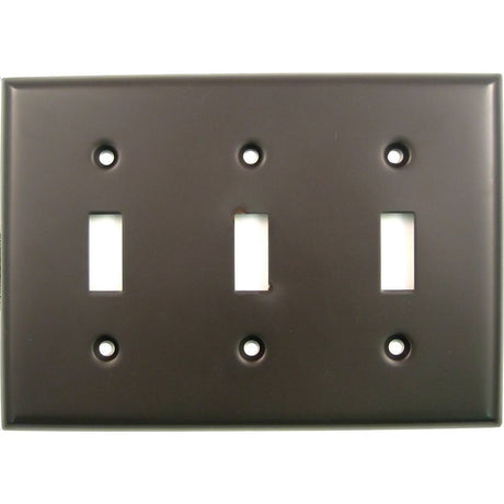 Rusticware Builders Hardware switch plate in polished brass, additional view