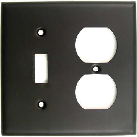Rusticware Builders Hardware switch plate in polished brass, additional view