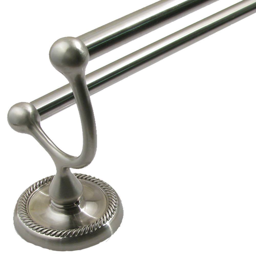 Rusticware 8122SN satin nickel double towel bar
