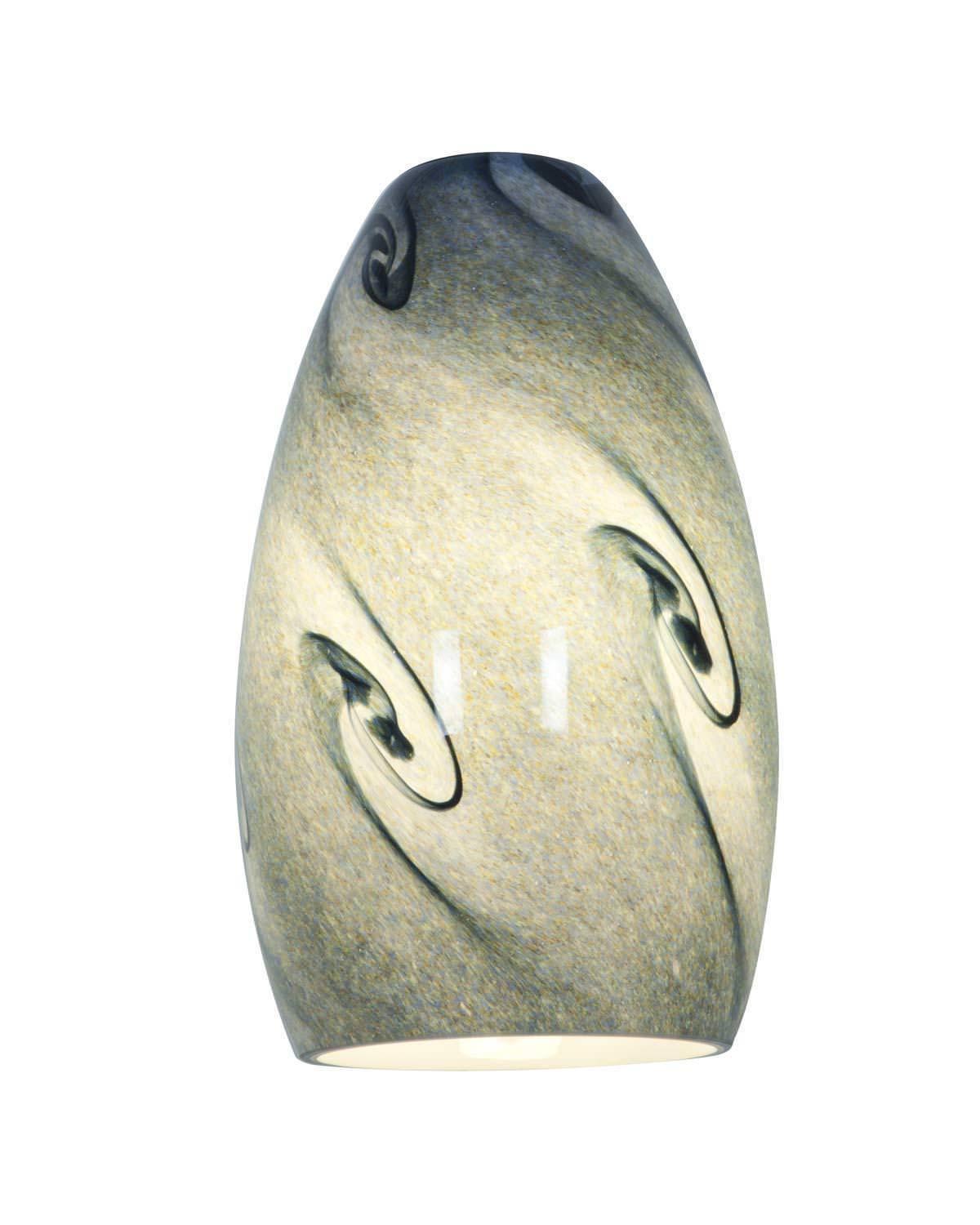 Access Lighting Inari SilkÂ glass shade in satin stainless, additional view