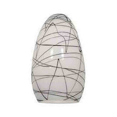Access Lighting 23112-BLWH black white glass shade