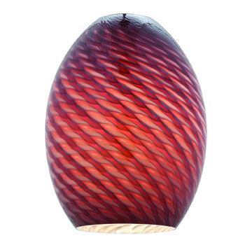 Access Lighting FireBird OstrichÂ pendant glass shade in satin stainless, additional view