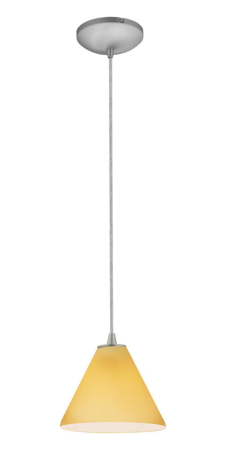 Access Lighting SydneyÂ glass pendant light in satin stainless, additional view