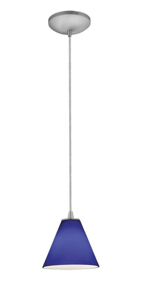 Access Lighting SydneyÂ glass pendant light in satin stainless, additional view