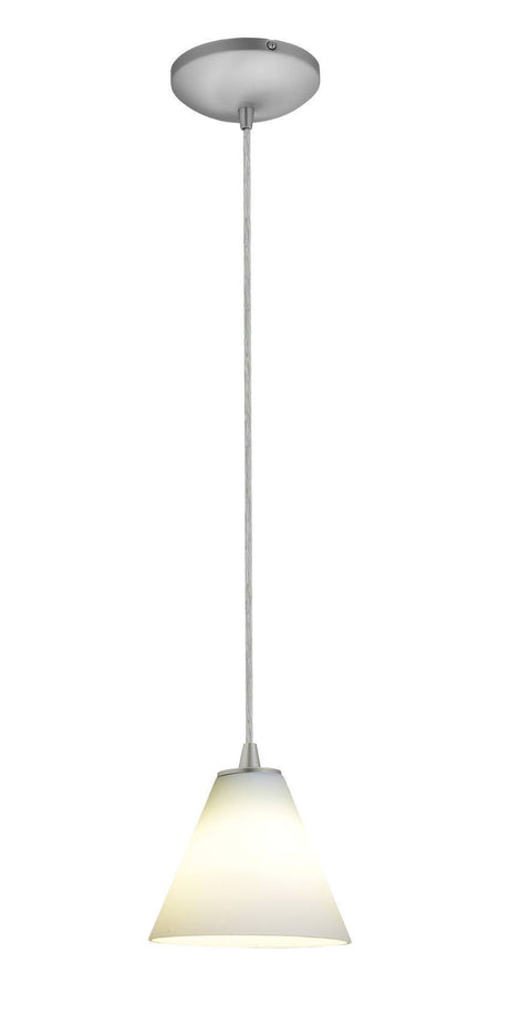 Access Lighting SydneyÂ glass pendant light in satin stainless, additional view
