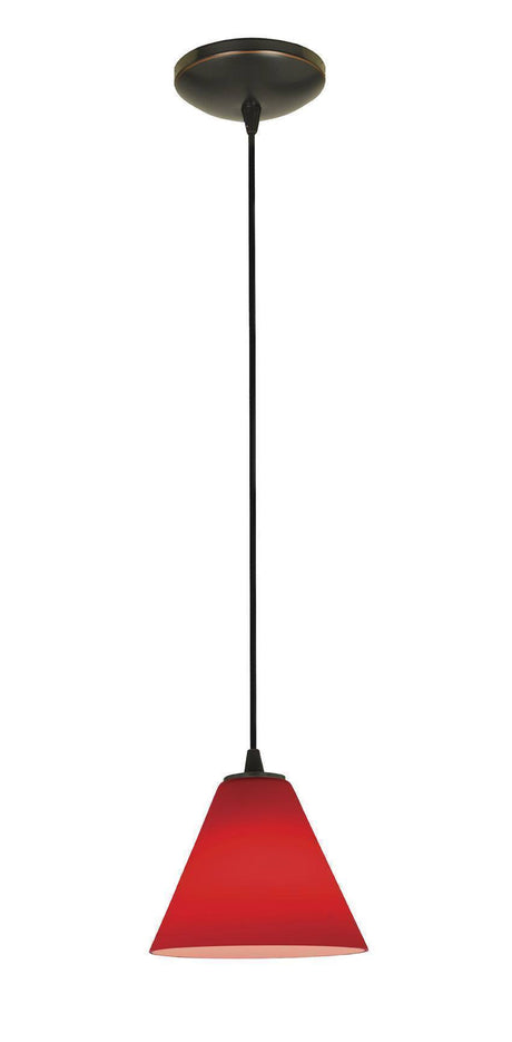 Access Lighting SydneyÂ glass pendant light in satin nickel, additional view