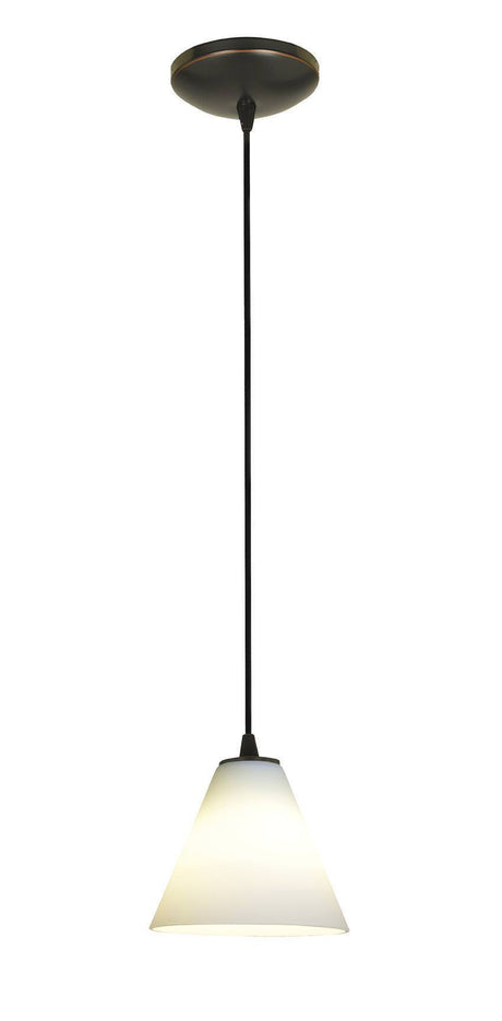 Access Lighting SydneyÂ glass pendant light in satin stainless, additional view