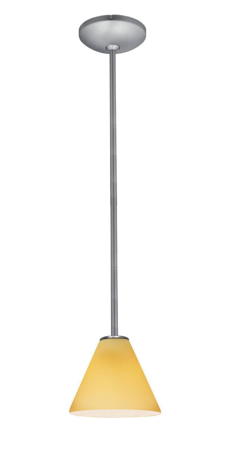 Access Lighting JanineÂ glass pendant light in satin stainless, additional view