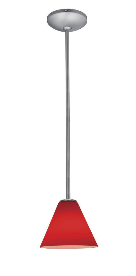 Access Lighting JanineÂ glass pendant light in satin stainless, additional view