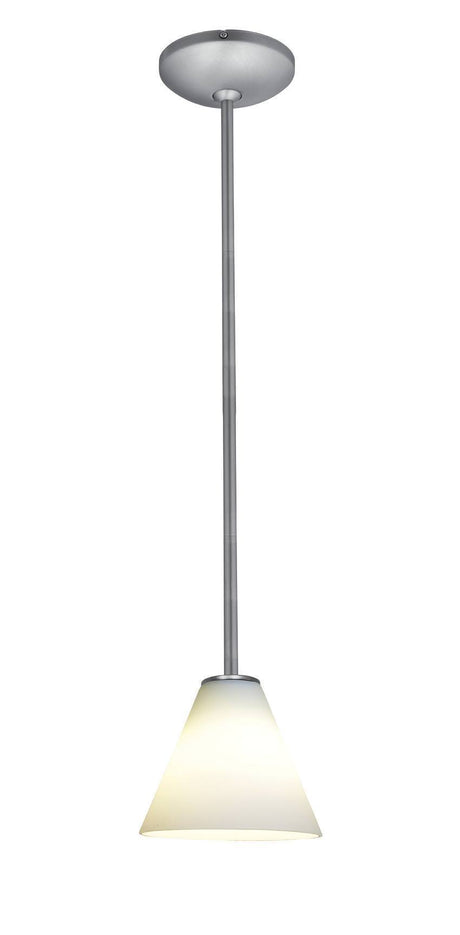 Access Lighting JanineÂ glass pendant light in satin stainless, additional view
