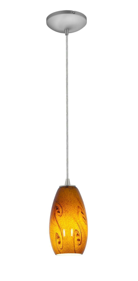 Access Lighting SydneyÂ glass pendant light in satin stainless, additional view